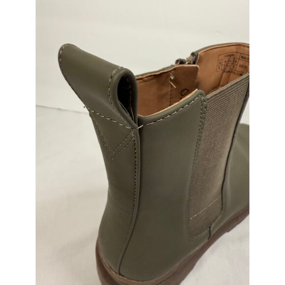Vionic Olive Ankle Boots with Brown Sole - Picture 7 of 11